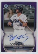 2023 Bowman Chrome Prospect Purple Refractor /250 Brett Wisely #CPA-BW Auto 19ed