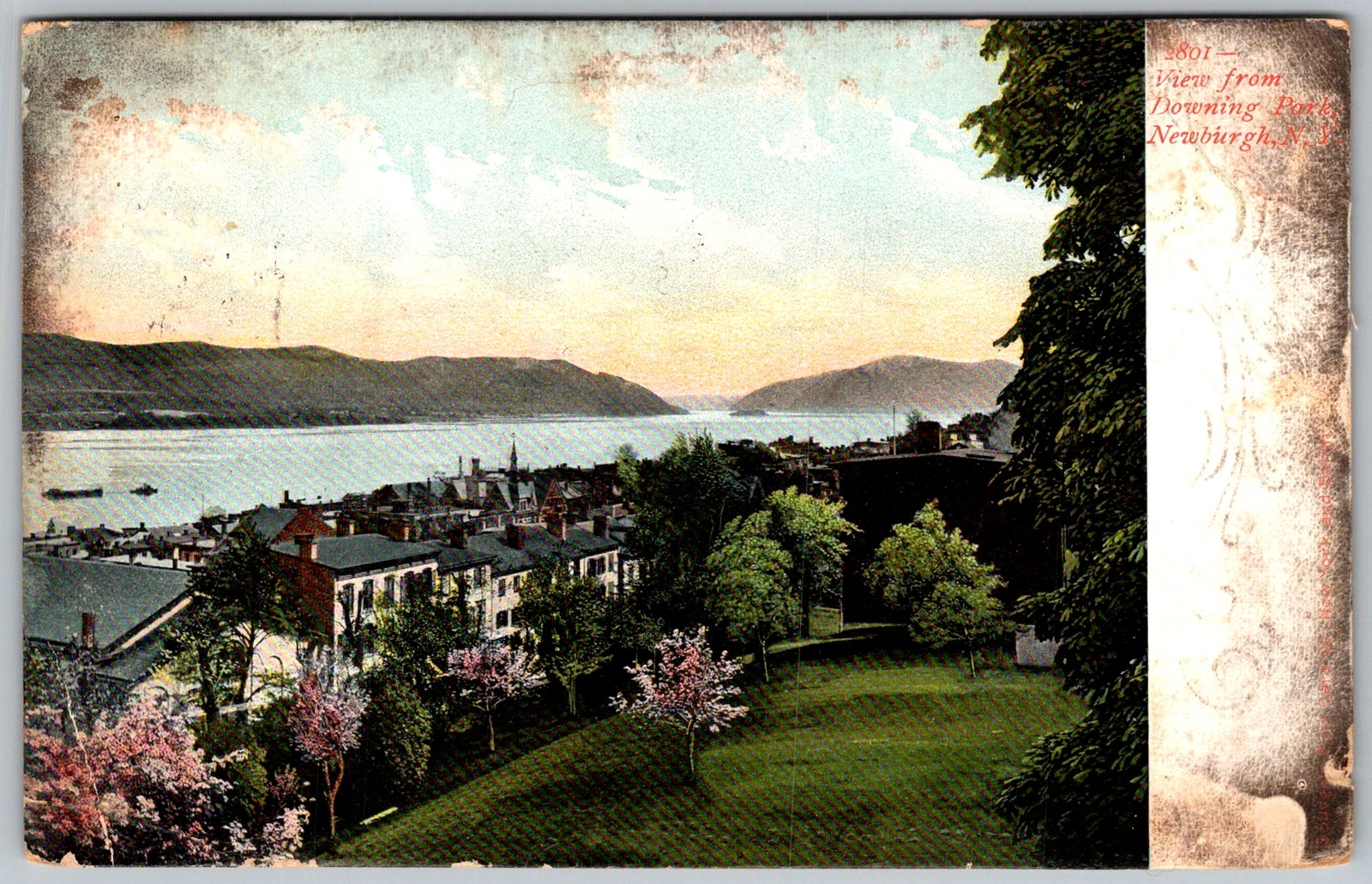 Antique Postcard Hudson River View Garrison, NY 1900s