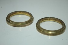 076N)  Messing Bronze Ring Podest Zierelement f&uuml;r Aufsatzfigur  Kaminuhr um 1900
