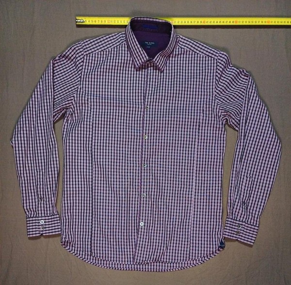 Men Ted Baker Shirt Red Cotton 36 / S / 44