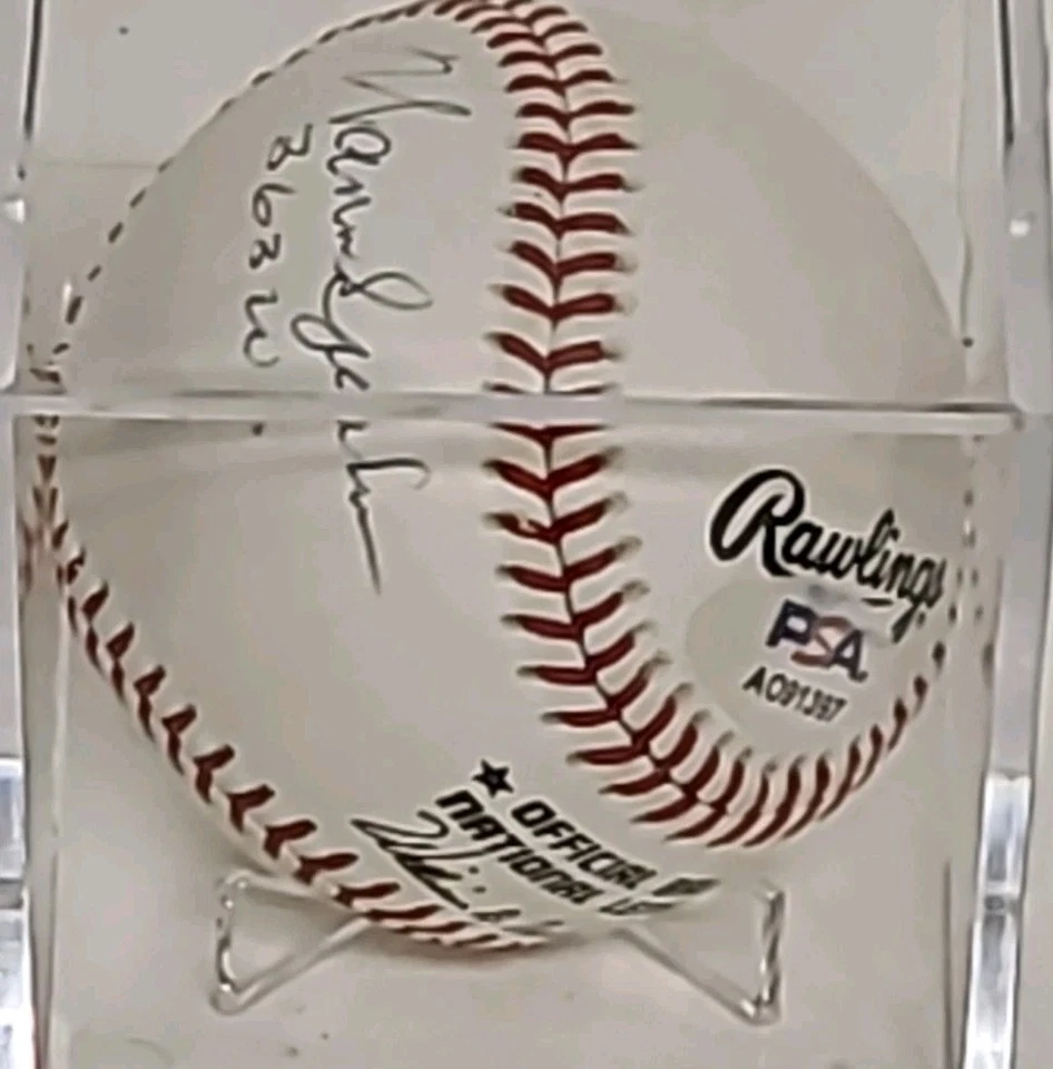 PSA/DNA Warren Spahn/Johnny Sain Dual-Signed ONL Baseball Boston Braves Clean - Image 2 of 4