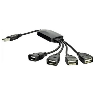 Akyga AK-AD-13 USB Hub 4 Ports USB-A USB 2.0 480 MBit/s Black