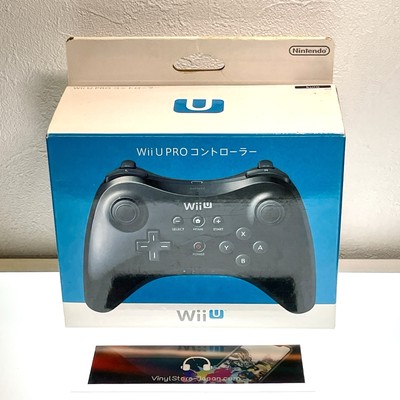 Nintendo ''Wii U Pro Controller'' Schwarz Wireless 2012 Boxed Open Box EX/EX Japan
