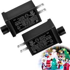 [2 Pack] Replacement Yard Inflatable Adapter, 12Vdc 1.0A Transformer US Plug, Cl
