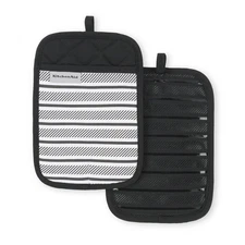 Albany Matte Black 7 In. X 10 In. Cotton Pot Holder Set (2-Pack)