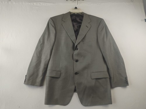 Gritti Ermenegildo Zegna Wool Mesh Pattern Mens 42R Grey Blazer
