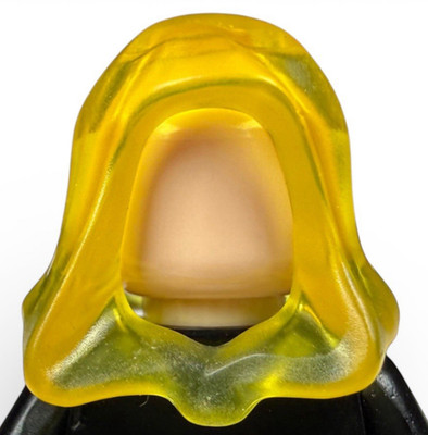 OFFICIAL Unreleased Prototype LEGO Star Wars LOTR Trans Yellow Minifigure Hood
