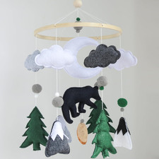 Woodland Mobile for Crib Bear Baby Mobile for Crib Woodland Crib Mobile for Boys