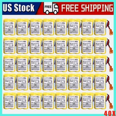 40Pcs 6V BR-AGCF2W PLC Battery For FANUC A98L-0031-0011 CNC Machine with Plug