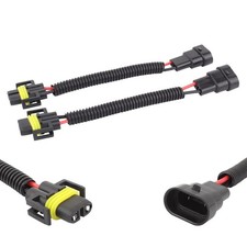 9006 9005 to H11 H8 Retrofit Wiring Harness for Light Bulb Lamp Connector Soc