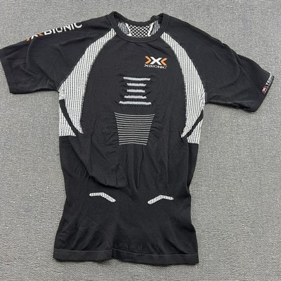 X-Bionic The Trick Mens Compression Shirt Medium Short Black Sleeves Running