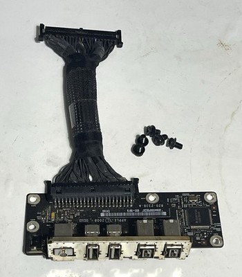 Apple Mac Pro A1289 Front Panel I/O USB Audio Board 820-2338-A Cable & Screws
