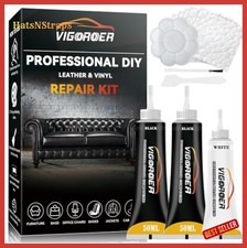 Black Leather Repair Kit for Furniture Car Seat Sofa Purse Jacket Crack Hole Fix