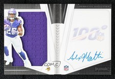 2019 Panini Playbook Rookie Jersey 205/225 Alexander Mattison #232 Auto 1u6