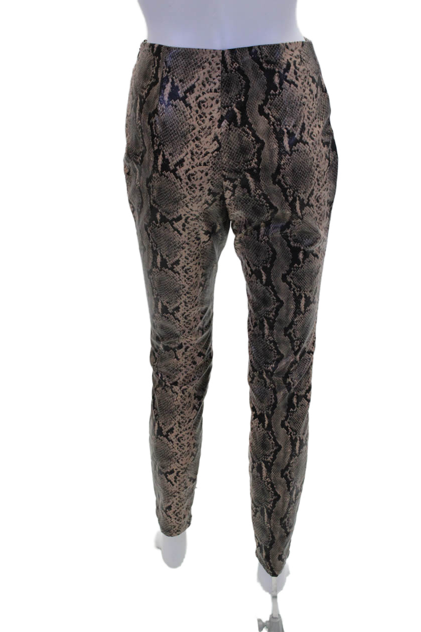Superdown Womens Python Skin Print High Rise Skin… - image 3