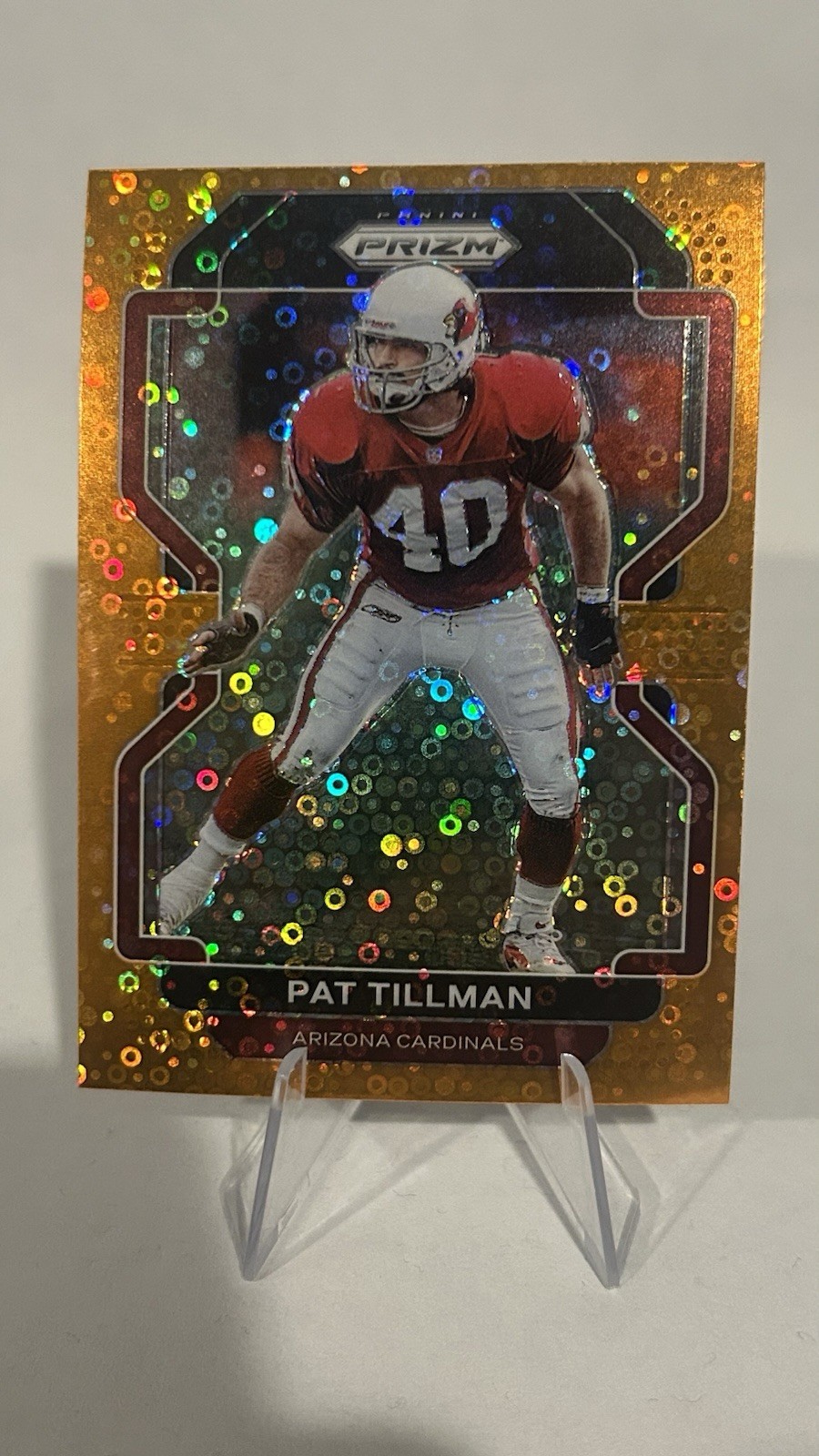 2021 Panini Prizm Pat Tillman Orange Disco Prizm #83 Arizona Cardinals