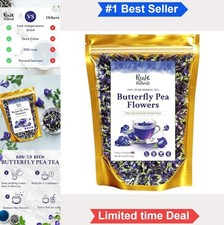 Butterfly Pea Flower Tea Loose Leaf 4.4 Oz Caffeine Free Antioxidant Color