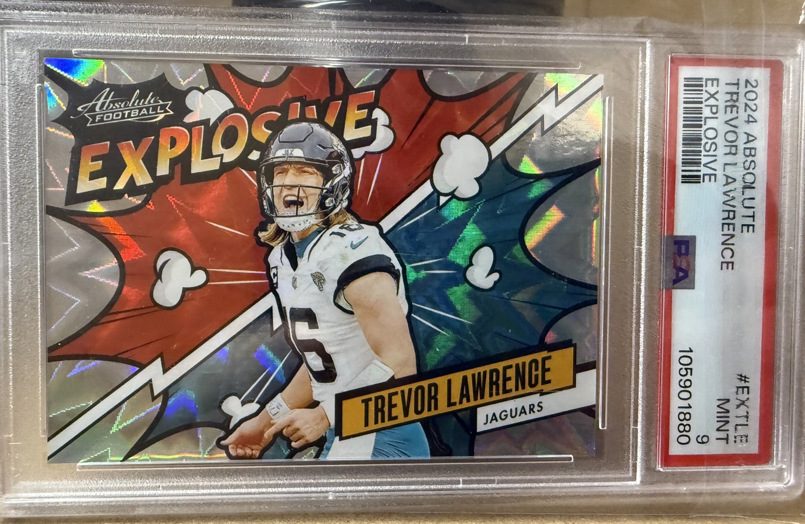 2024 Absolute Trevor Lawrence Explosive Case Hit PSA 9