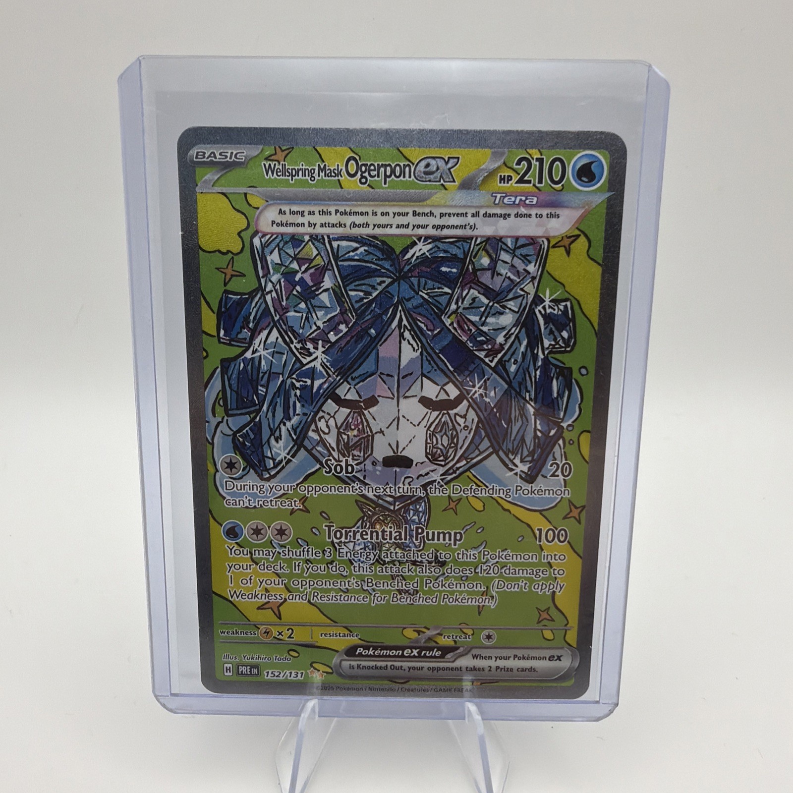 Pokémon Wellspring Mask Ogerpon ex 152/131 Sv: Prismatic Evolutions SIR LP