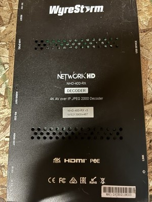 WyreStorm NHD-400-RX 4K AV over IP JPEG-2000 Decoder