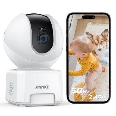 ANNKE Wireless 4MP 2.4/5GHz Dual-Band WiFi Security Camera Pan Tilt 2-Way Audio