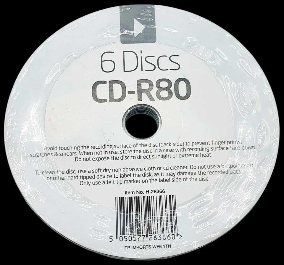 NIP/6x CD-R80 Discs 700mb Multi Speed 80 Mins - Image 2 of 3