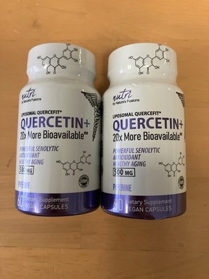 2-pk, Nutri by Nature's Fusions Quercetin Dietary Supplement 500mg, 120 caps