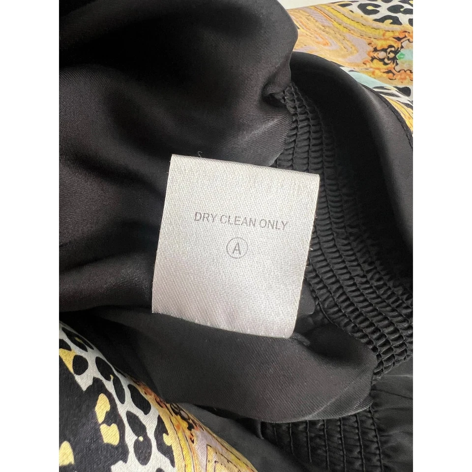 Twelve Street by Cynthia Vincent animal print geometric asymmetric blouse silk - Image 4 of 4