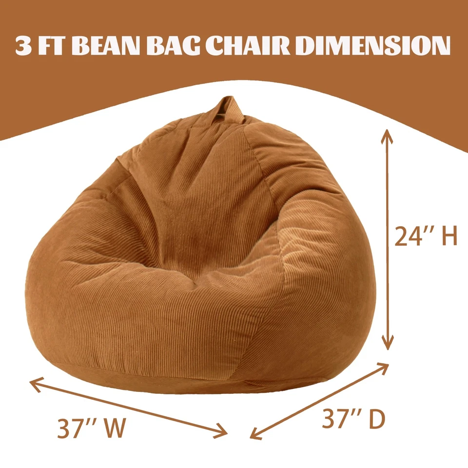 Стулья-мешок для детей стул круглый диван наполнение пеной с эффектом памяти для чтения игр... - Изображение 4 из 4