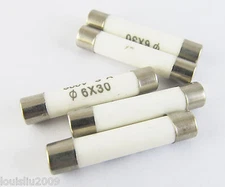 100pcs Ceramic Fuse, 6mm x 30mm 10A 500V Fast Blow