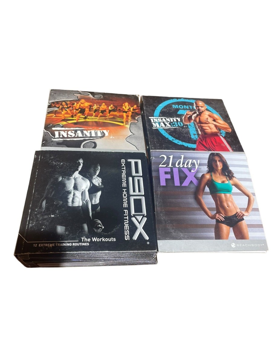Insanity Max 30 Thirty Beachbody and P90x The Workouts DVD Set 21 Day Fix  Sets