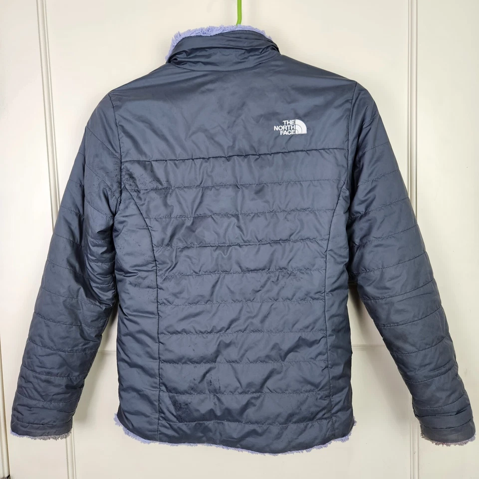 Chaqueta The North Face Reversible Mossbud Swirl Gris Púrpura Niña Talla: M 10/12 Foto 2 de 4