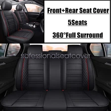 Fits Volkswagen Passat 5-Seats Car Seat Covers PU Leather Front + Rear Cushion