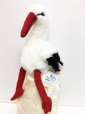 New Steiff Nabu Limited Edition White Tag Stork Plush Dangle Legs Bird 354038