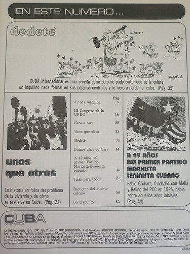 Revista Cuba Internacional Agosto 1974 R04 - Picture 3 of 3