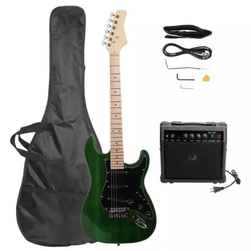 Full Size 39" 6 Colors Electric Guitar with Amp,Case,Accessories Pack Beginner