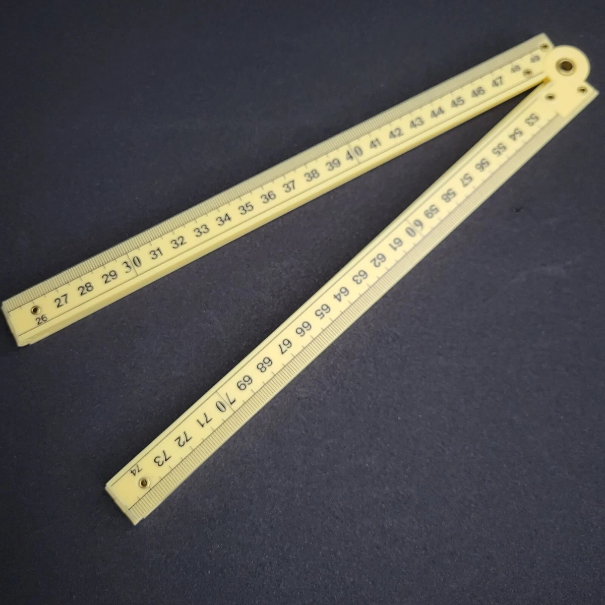 Yellow Plastic Folding Ruler Home School Inches Centimeters 36 inches 91.44  cm