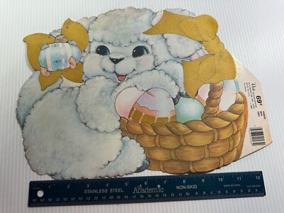 Peck Die cut Easter Paper Cutout Decoration Dog Bunny Butterfly Egg VTG 1984 NOS