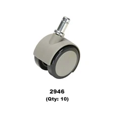 DCI Caster, Soft Wheel For Hard Floors, Gray (10 Pack) for Dental, Medical
