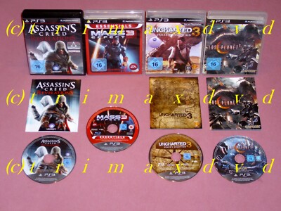 4x PS3_Uncharted 3 & Lost Planet 2 & Mass Effect 3 & Assassins Creed Revelations