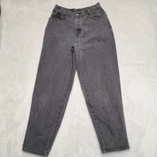 Vintage Gitano Jeans Womens 12 Black Faded Denim Mom High Rise Y2K Tapered Pants