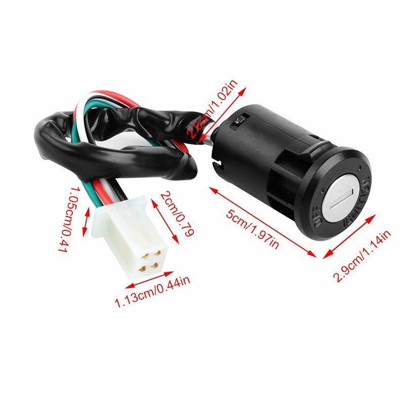 H HILABEE Universal Motorrad Zündschloss Gerät Schlüsselschalter