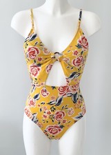 Primark Yellow Floral Swimsuit UK 10