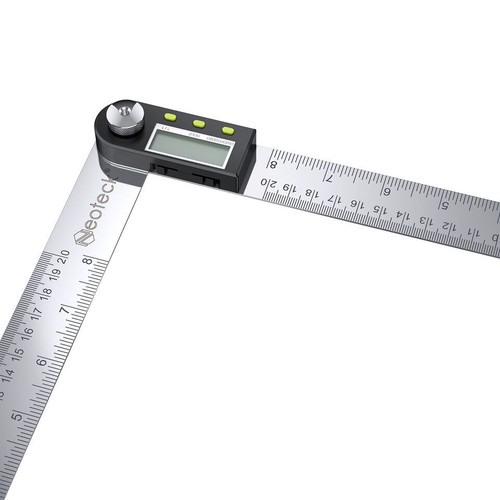 Neoteck 360° Digital Angle Finder Stainless Steel Protractor 200mm Ruler Tool - Picture 11 of 12