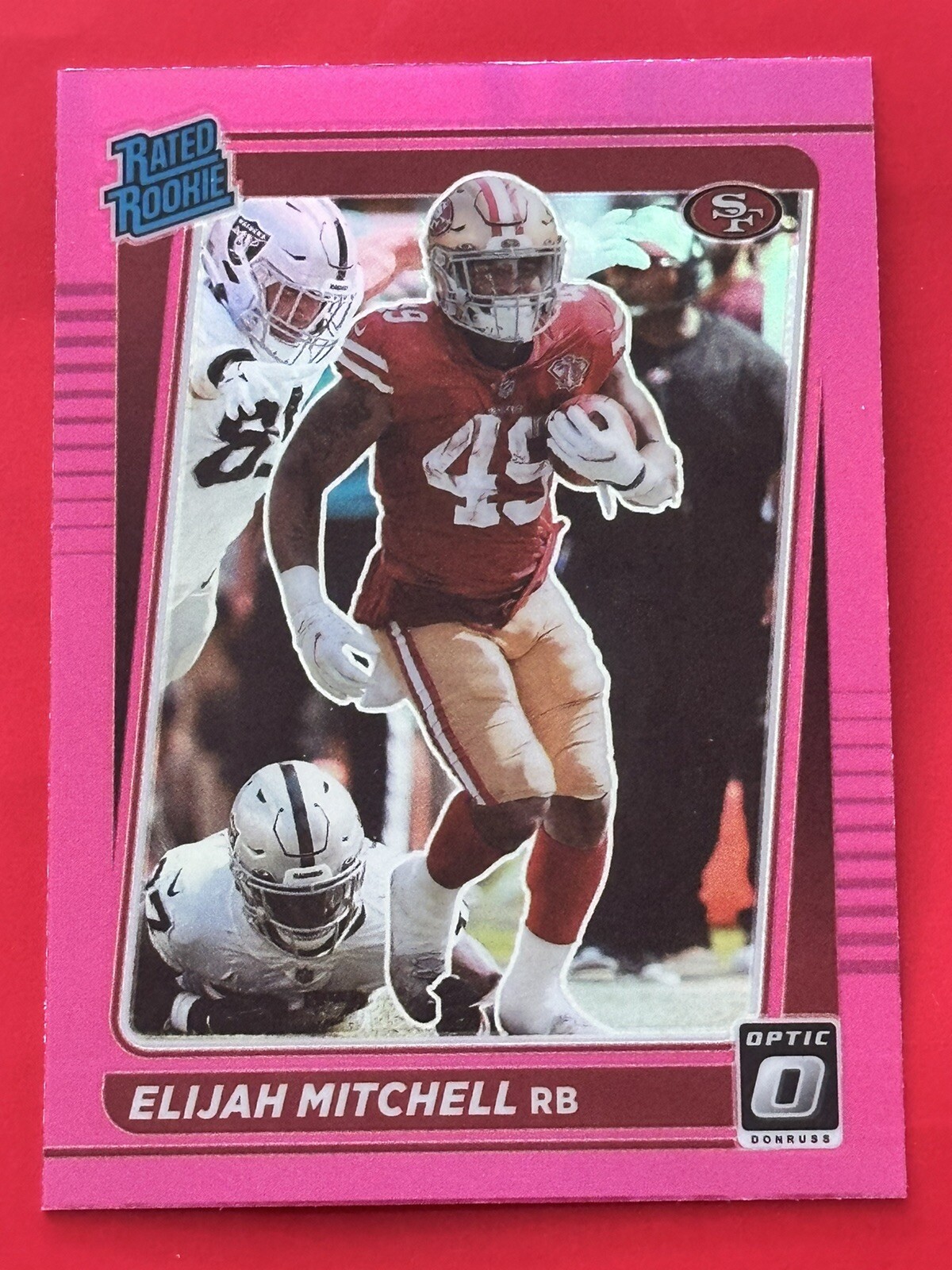 Elijah Mitchell Pink Rated Rookie 2021 Donruss Optic RC #291 PWE
