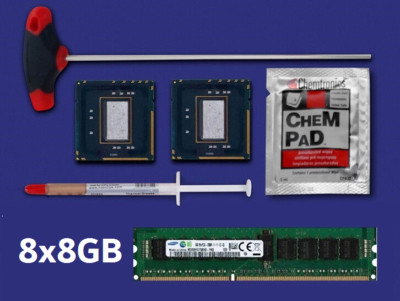 2x Intel Xeon X5690 3,46 GHz Six Core CPU no IHS +64GB RAM Apple MacPro 4,1 2009