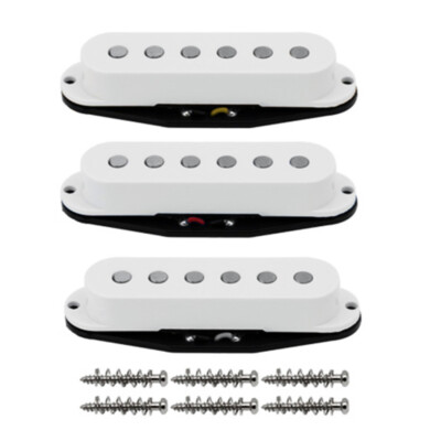 For Fender Strat Electric Guitar Pickups SSS Single Coil Set of 3 Magnet Ceramic