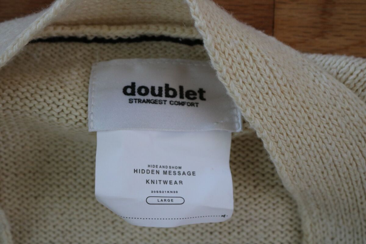 Doublet SS21 Hidden Message Cardigan Medium | eBay Doublet SS21 Hidden Message Cardigan Medium | eBay