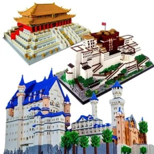Giant Building Set New Swan Stone Castle Forbidden City Micro Building Block Toy