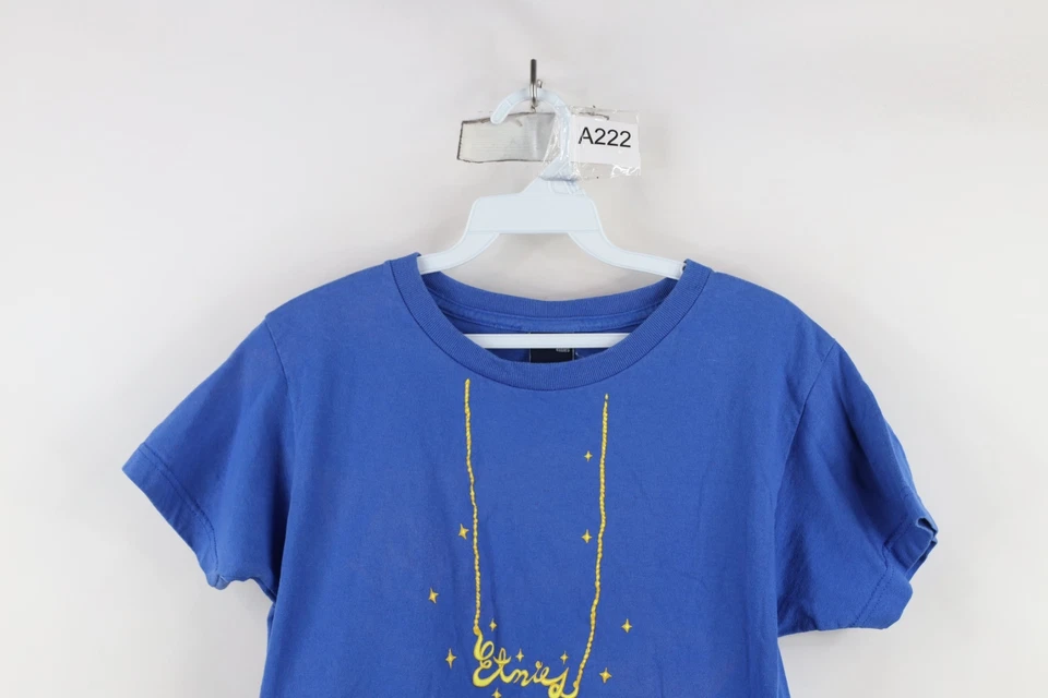 Camiseta De Colección Años 90 Etnies Monopatín Mujer Grande Deletrear Cadena Azul Algodón Foto 2 de 4